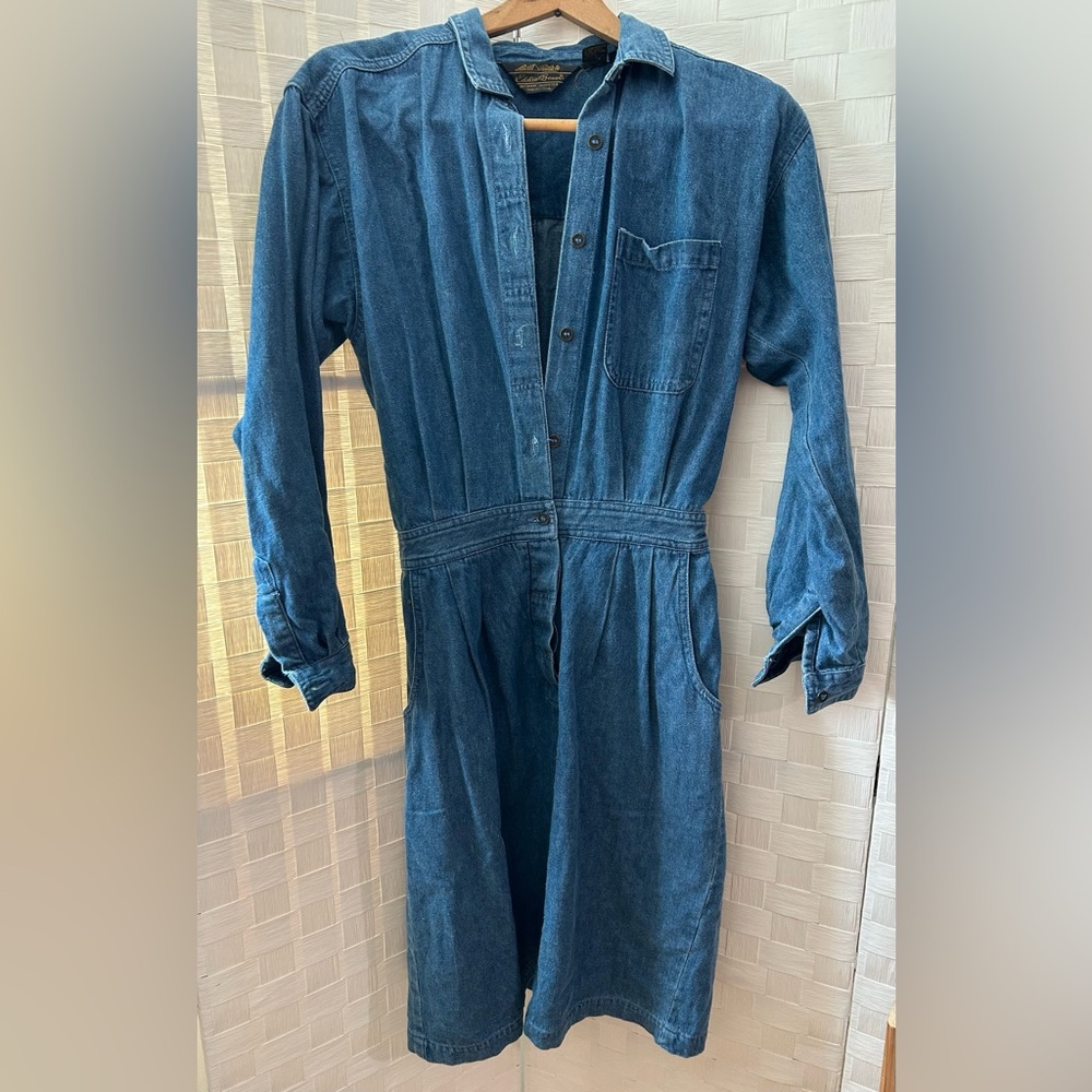 90s Eddie Bauer Denim Shirtdress